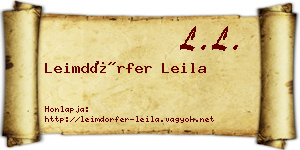 Leimdörfer Leila névjegykártya