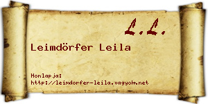 Leimdörfer Leila névjegykártya