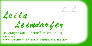 leila leimdorfer business card
